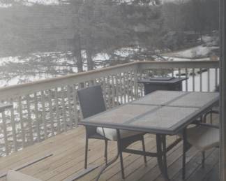 outdoor table and chairs