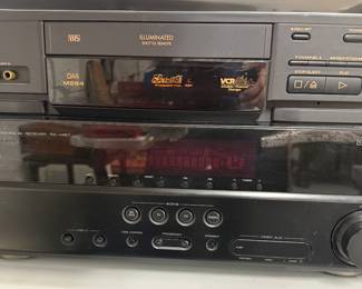 1. Hitachi VT-M284A VHS video cassette recorder
2. Yamaha RX-V467 Natural Sound AV Receiver, a 5.1 channel home theater component