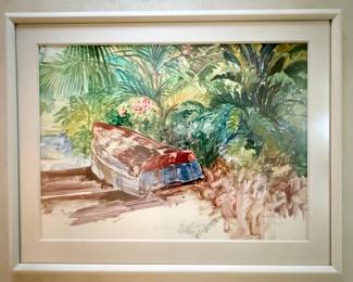 Mary/Marie Solomon
Original watercolor on paper
Signed and numbered 1/150
Titled East from Neptune – Morning Studio II
Inscribed South Pacific relic