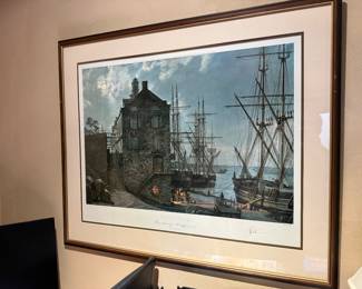 John Stobart (1929–2016)
Savannah: River Street by Moonlight in 1842
Hand-signed limited edition lithograph, 659/750