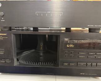 1. Dayton Audio MA1240a Multi-Zone 12 Channel Amplifier
2. Pioneer PD-F908 100+1 Disc CD Changer