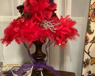 Lamp Shade Hat “ The Red Hat Society “