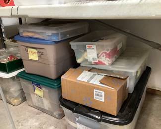 Boxes and boxes of crafting materials