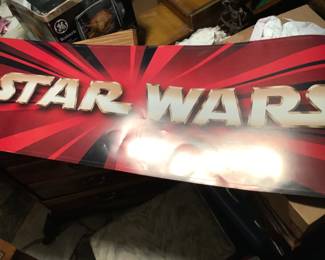 Star Wars poster approx 6’ wide double sided 4 different scenes