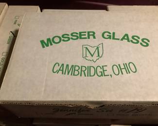 Vintage Mosser Glass tea sets NIB & NRFB