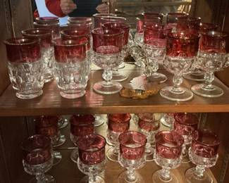 Ruby clear fostoria glassware
