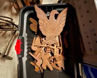 This is a box of cast iron pieces