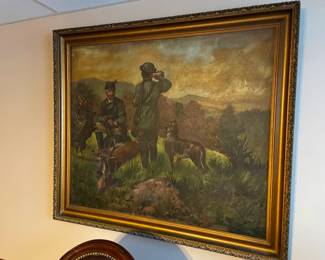very large antique oil painting!