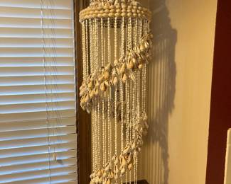 spiral seashell chandelier