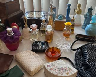 Vintage perfumes and trinkets 