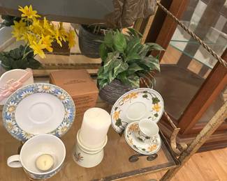 Vintage brass serving cart