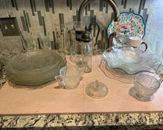 Iris & Herringbone glass