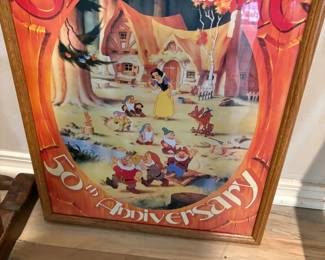 Snow White 50th Anniversary framed poster
