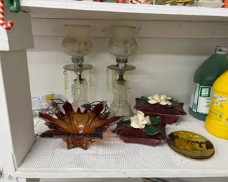 lamps, art deco glass