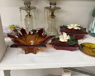 Art deco lamps, bowl