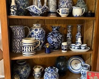 Blue decorative glass