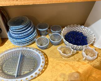 Imperial Katy Blue lace edge glass