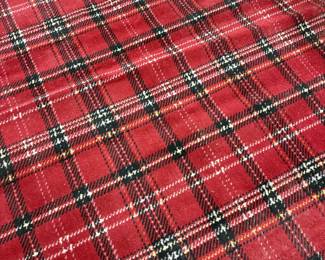 large red plaid rug