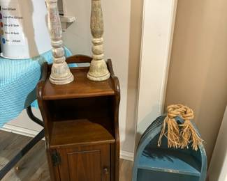 small tables, candle sticks