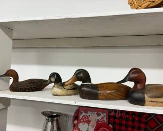 carved wood ducks