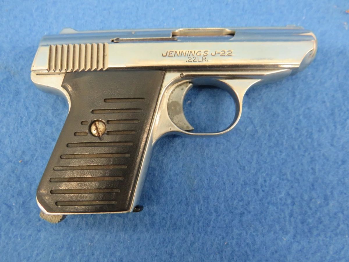 Lot 9. Jennings J-22 semi-auto 22 LR pistol. S/N 131495. Includes one magazine.