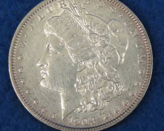 Lot 29. 1903 P Morgan silver dollar