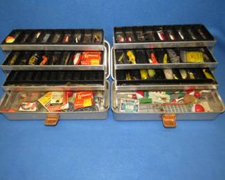 Lot 17. Two UMCO Model 175A tackle boxes with contents