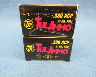 Lot 341. 100 TulAmmo .380 auto. 91-grain FMJ.