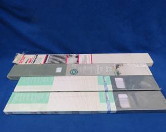 Lot 356. Four sets of mini blinds with sizes shown in pictures, all appear to be unused