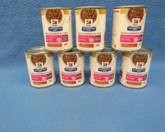 Lot 248. Seven cans of Hill's Prescription Diet Digestive Care dog food. These were recently purchased new. Expiration date of Aug. 2027.