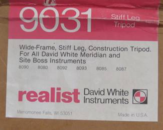 Lot 20. David White Instruments wide-frame construction tripod
