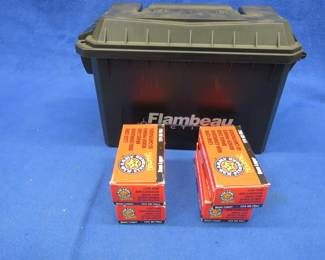 Lot 97. 200 Red Army Standard 9MM rounds in a Flambeau storage box