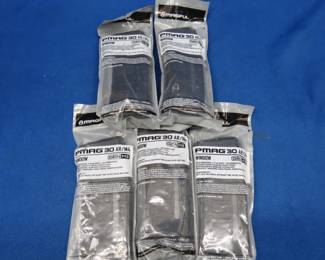 Lot 217. Five new Magpul 30-round 5.56 / .223 magazines