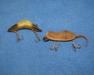 Lot 228. Millsite 3 3/8" Daily Double and a Heddon Meadow Mouse