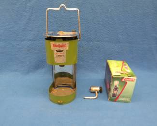 Lot 36. Vintage BernzOmatic propane lantern and a newer Coleman single mantle Perfectflow lantern