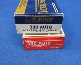 Lot 199. Fifty 380 Auto rounds