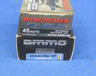 Lot 190. 33 45 Auto personal defense rounds
