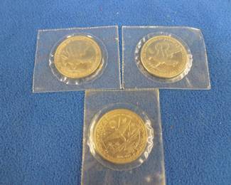 Lot 206. Three 1991 Marshall Islands copper-nickel Desert Storm $5.00 coins