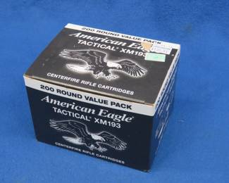Lot 94. 200 American Eagle Tactical XM193 5.56 rounds