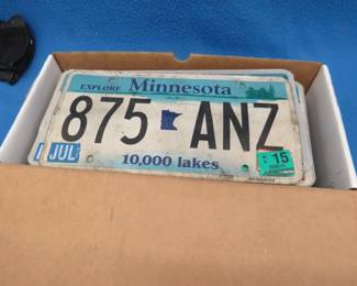 Lot 232. 13 lbs. of Minnesota license plates
