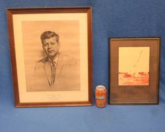 Lot 290. Two framed pieces of wall art