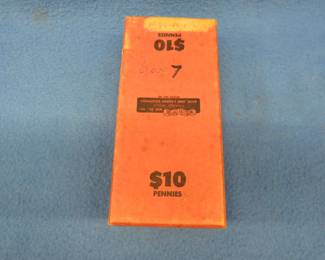 Lot 255. Twenty rolls of Lincoln pennies (50 per roll) marked by the seller 1939-1942