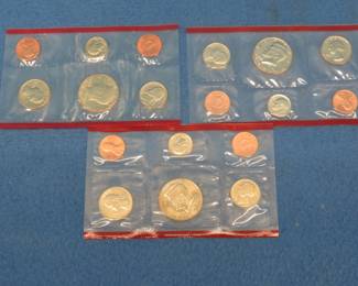 Lot 371. Three US Mint Sets from the Denver Mint. 1988 and two from 1991.