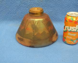 Lot 165. Fancy hand-decorated shade in very good condition