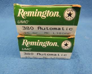 Lot 346. 100 Remington .380 auto. 95-grain MC.