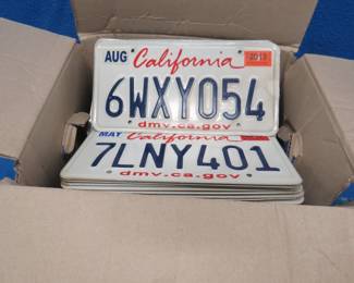 Lot 364. 36 lbs. of California license plates