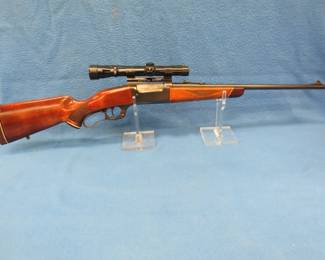 Lot 176. Savage Model 99E .308 lever-action rifle. S/N 1169800. Includes Marble's "Game Getter" scope mount, Bushnell 2.5X Banner scope, and an Allen case.