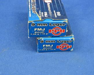 Lot 95. 100 PPU 9MM rounds