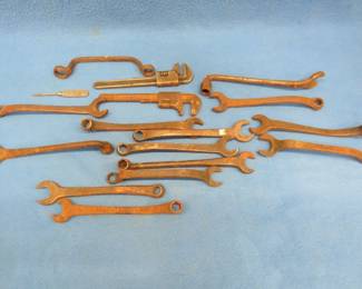 Lot 236. Vintage wrenches including many marked Ford