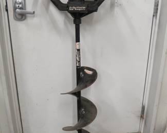 Lot 295. Strikemaster 10" LazerMaster gas-powered ice auger. Owner states it runs good.
